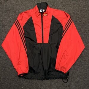 Vintage 90s Adidas Predator Soccer Quarter Zip Jacket Size XXL Red Black White